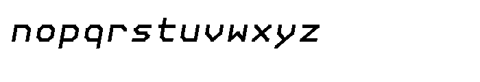 Chunk Feeder Regular Oblique Font LOWERCASE