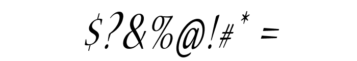 Churchill-CondensedItalic Font OTHER CHARS