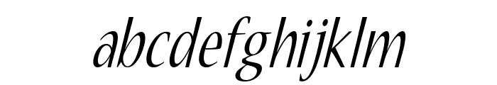 Churchill-CondensedItalic Font LOWERCASE