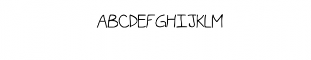 Child's Brush Font UPPERCASE