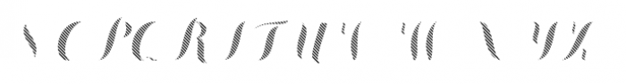 Chameleon Fill Stripe 3 Font UPPERCASE