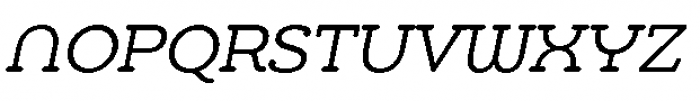 Chennai Slab Regular Oblique Font UPPERCASE