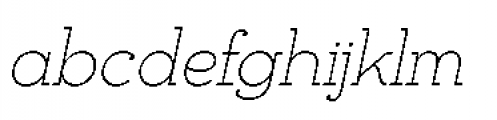 Chennai Slab Thin Oblique Font LOWERCASE