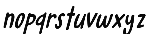 Chewy Caramel Italic Font LOWERCASE