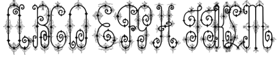 Chyrllene Ornamental Font UPPERCASE