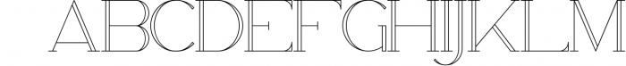 Chalga Outline - Serif Typeface 1 Font UPPERCASE