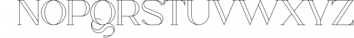 Chalga Outline - Serif Typeface 2 Font UPPERCASE