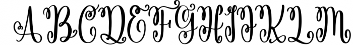 Chantily - Lovely Script Font Font UPPERCASE