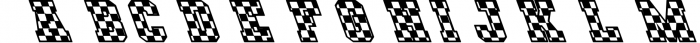 Checkered Race Font Racing OTF 1 Font UPPERCASE