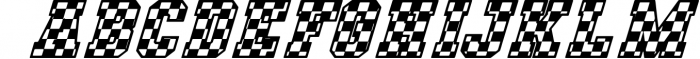 Checkered Race Font Racing OTF Font UPPERCASE