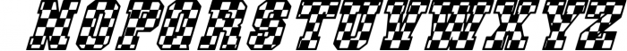 Checkered Race Font Racing OTF Font UPPERCASE