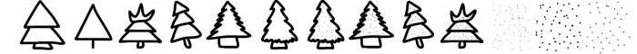 Christmas + Bonus Christmas Trees Font UPPERCASE