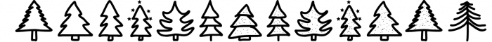 Christmas + Bonus Christmas Trees Font LOWERCASE