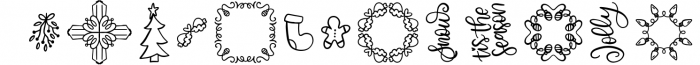 Christmas Dingbats - A Christmas Doodle Font! Font UPPERCASE