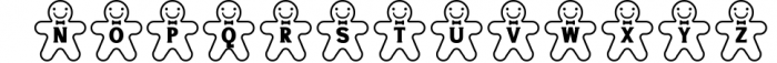 Christmas Gingerbread Monogram font winter kids /Procreate Font UPPERCASE