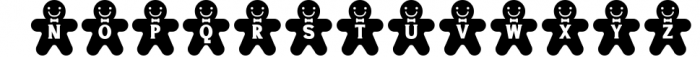Christmas Gingerbread Monogram font winter kids /Procreate Font LOWERCASE