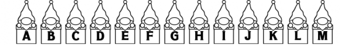 Christmas Gnome Monogram font winter kids /Procreate fonts Font UPPERCASE