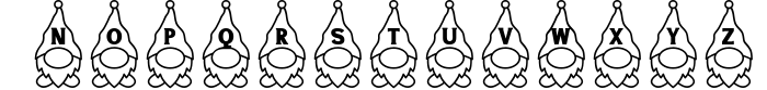 Christmas Gnomes Monogram font winter kids /Procreate fonts Font UPPERCASE