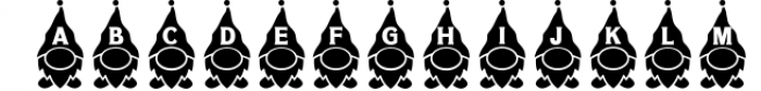 Christmas Gnomes Monogram font winter kids /Procreate fonts Font LOWERCASE