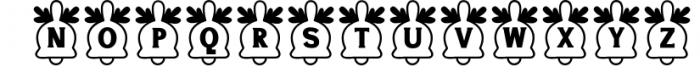 Christmas Jingle Bell Monogram font winter kids /Procreate Font UPPERCASE