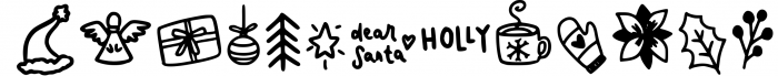 Christmas Joy - Handwritten Serif and Doodle Font 1 Font UPPERCASE