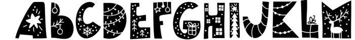 Christmas Nordic Font Font UPPERCASE