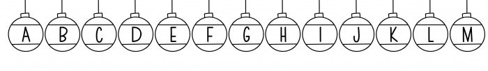Christmas Ornaments Font UPPERCASE