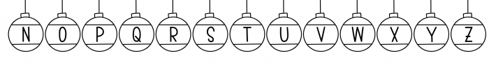 Christmas Ornaments Font UPPERCASE