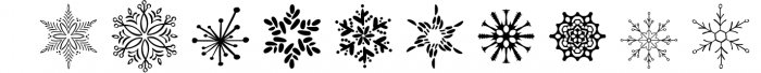 Christmas Snowflake Dingbats 1 Font OTHER CHARS