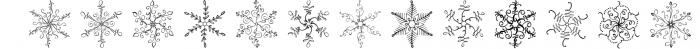 Christmas Snowflake Dingbats 1 Font UPPERCASE