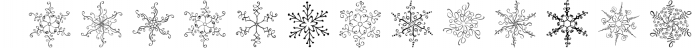 Christmas Snowflake Dingbats 1 Font UPPERCASE