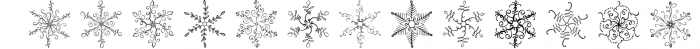 Christmas Snowflake Dingbats Font UPPERCASE