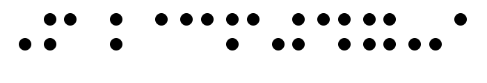 CHMC Braille Font OTHER CHARS