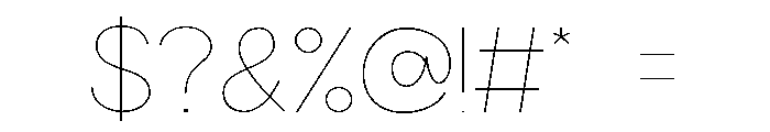 ChGames-Thin Font OTHER CHARS