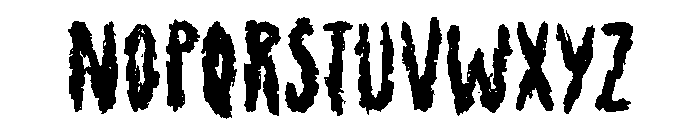 Chalky Horror Regular Font LOWERCASE