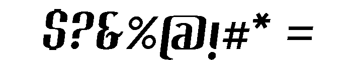 Chambers 23 Italic Italic Font OTHER CHARS