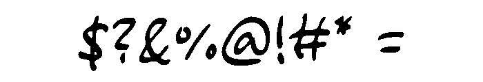 Chanky Font OTHER CHARS