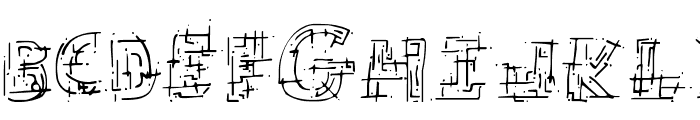 Chaotic Circuit Regular Font UPPERCASE