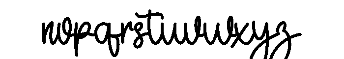 Character Font LOWERCASE