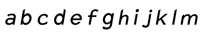 Charger Monospace Condensed Italic Font LOWERCASE