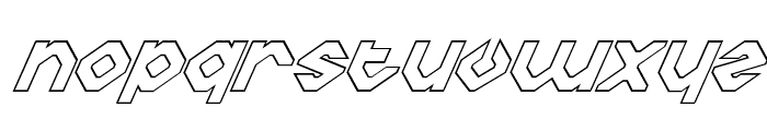Charlie's Angles Italic Outline Font LOWERCASE