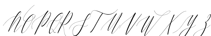 Charlotte Calligraphy Slant Font UPPERCASE