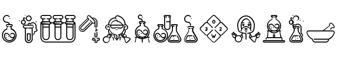 Chemistry Icon Font UPPERCASE