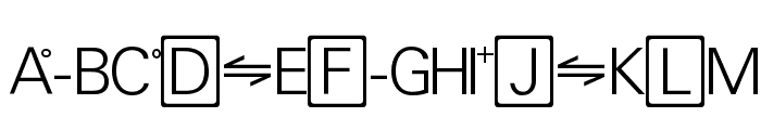Chemistry Font UPPERCASE