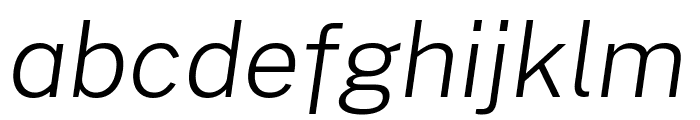 Cheyenne Sans ExtraLight Italic Font LOWERCASE