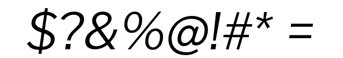 Cheyenne Sans Light Italic Font OTHER CHARS