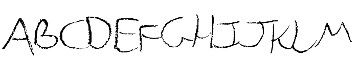 Chicken Scratch [ZoidXsa] Font UPPERCASE