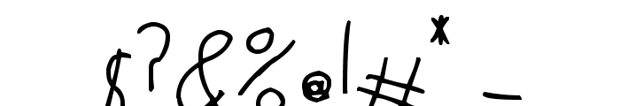 Chicken Scratch Font OTHER CHARS