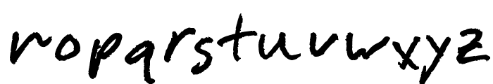 Chicken Scratch Font LOWERCASE