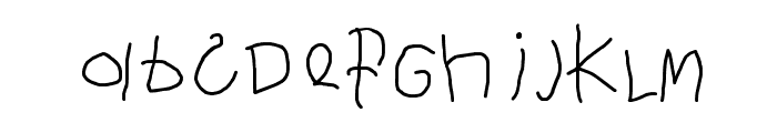 Child's Handwriting Font LOWERCASE